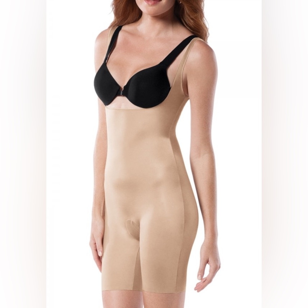 Spanx Slimplicity Open-Bust Mid Thigh Suit